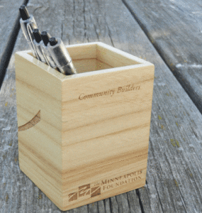 Wood Desktop Pen Holder – Minnesota Foundation