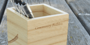 Wood Desktop Pen Holder – Minnesota Foundation