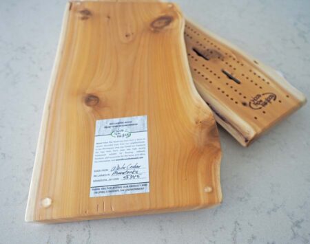 White Cedar Cribbage Board Live Edge Wood From the Hood White Cedar Cribbage Board Live Edge Wood From the Hood