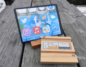 Tablet Holder American Elm Wood From the Hood