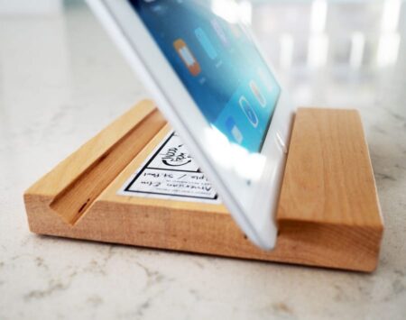 Tablet Holder - 2 Angled - Elm