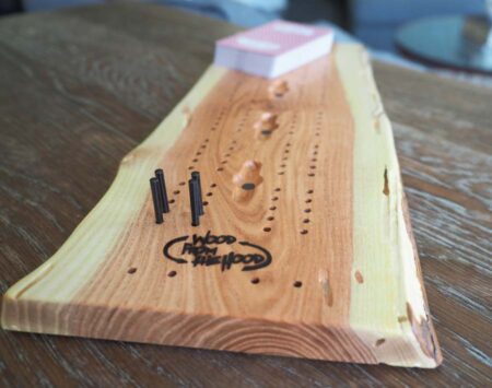 live edge cribbage board Wood From the Hood Honey Locust live edge cribbage board Wood From the Hood Honey Locust