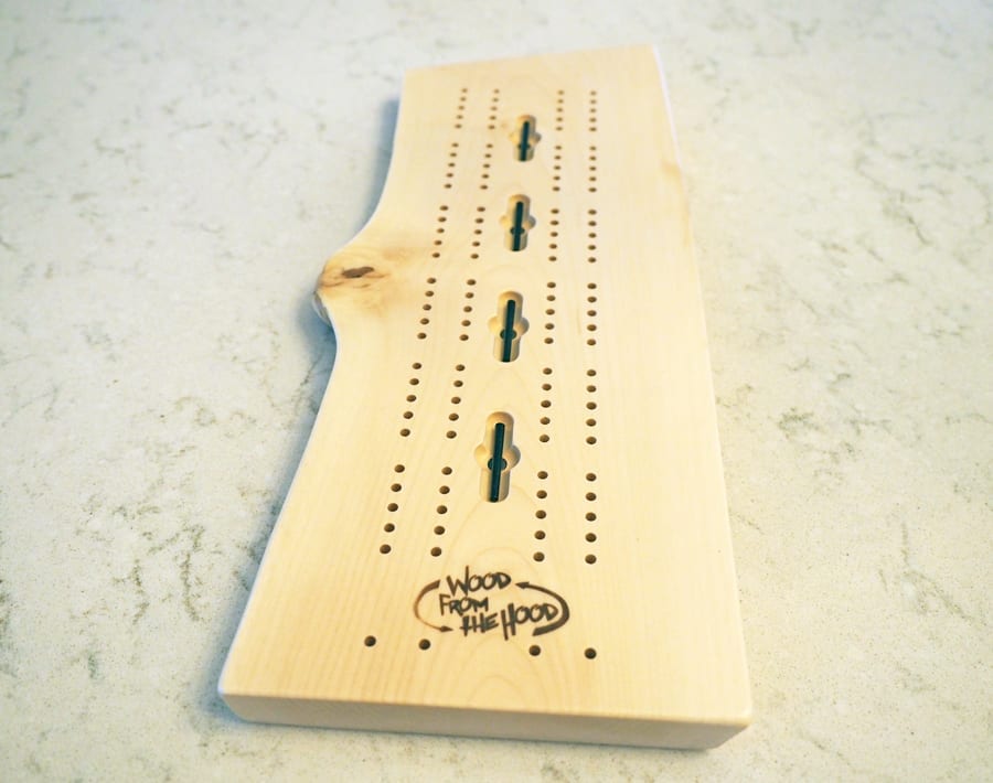 maplefeature2small live edge cribbage board wood from the hood maple