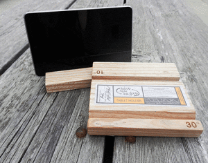 Ash Recycled Tablet Holder Wood From the Hood