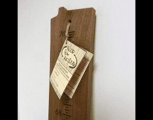Growth Chart Finished Black Walnut Recycled Handmade Wood From the Hood