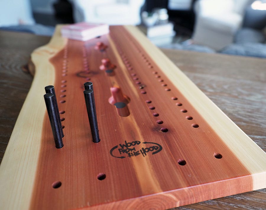 Cribbage Board Natural Live Edge Reclaimed Wood From the Hood Cribbage Board Natural Live Edge Reclaimed Wood From the Hood