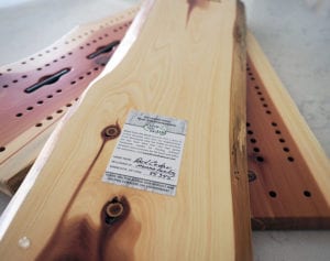10" x 23" Cribbage Board Large - Red Cedar