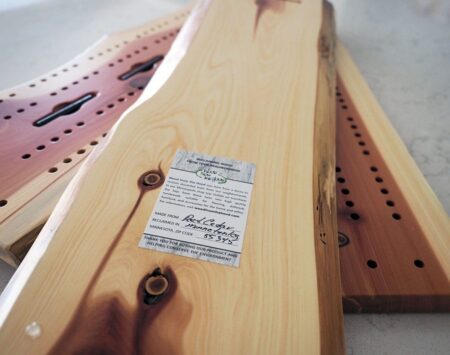 LargeRedCedarVer24 10" x 23" Cribbage Board Large - Red Cedar