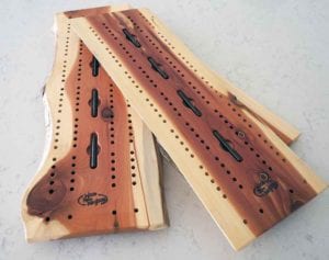 Cribbage Board Natural Live Edge Red Cedar Wood From the Hood Minneapolis