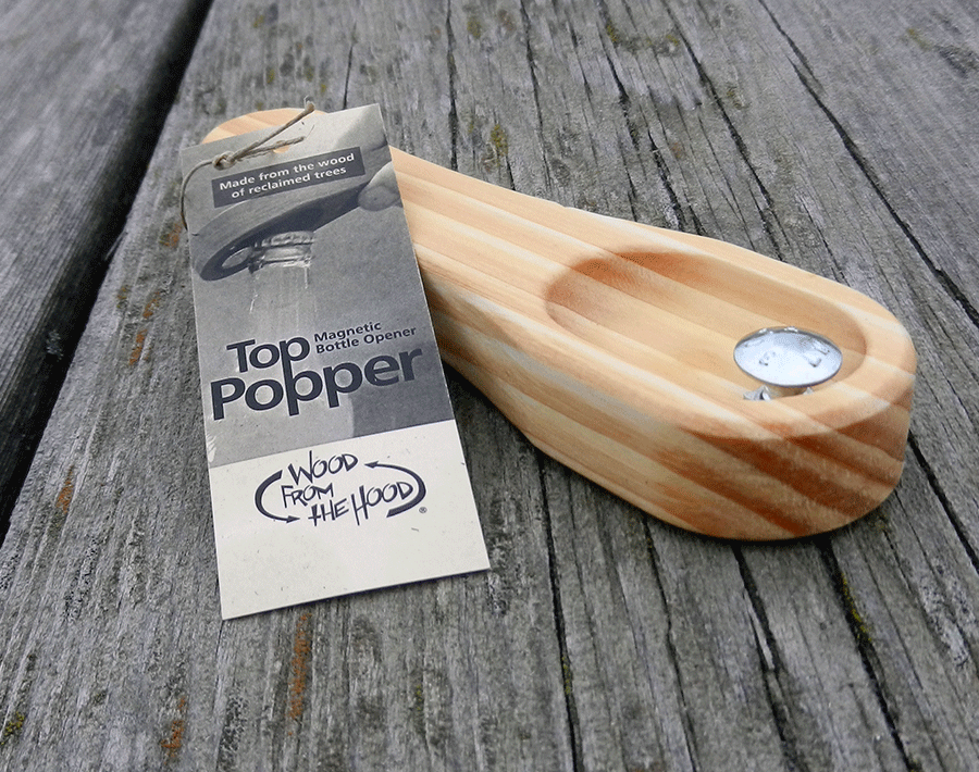 Wood From the Hood Bottle Opener