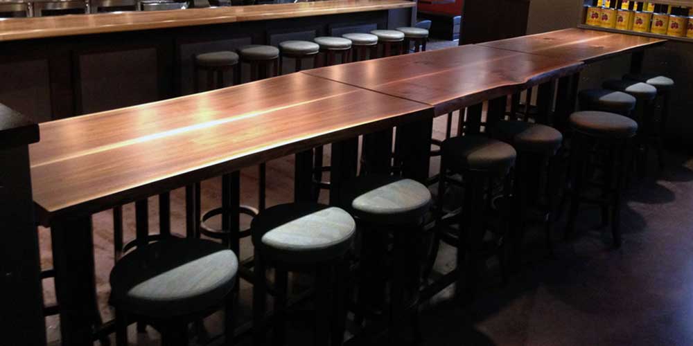 Urban Wood Communal Table | Custom Wood Furniture | Wood From The Hood | Minneapolis | Pizza Luce