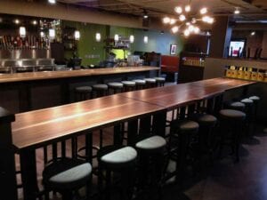 Urban Wood Communal Table | Custom Wood Furniture | Wood From The Hood | Minneapolis | Pizza Luce