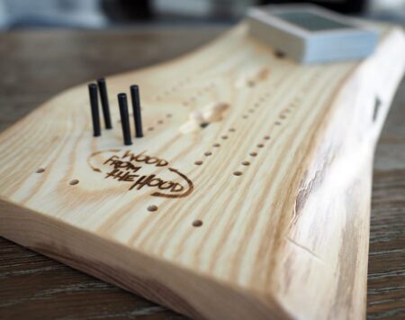 Small Cribbage Board Made From Ash