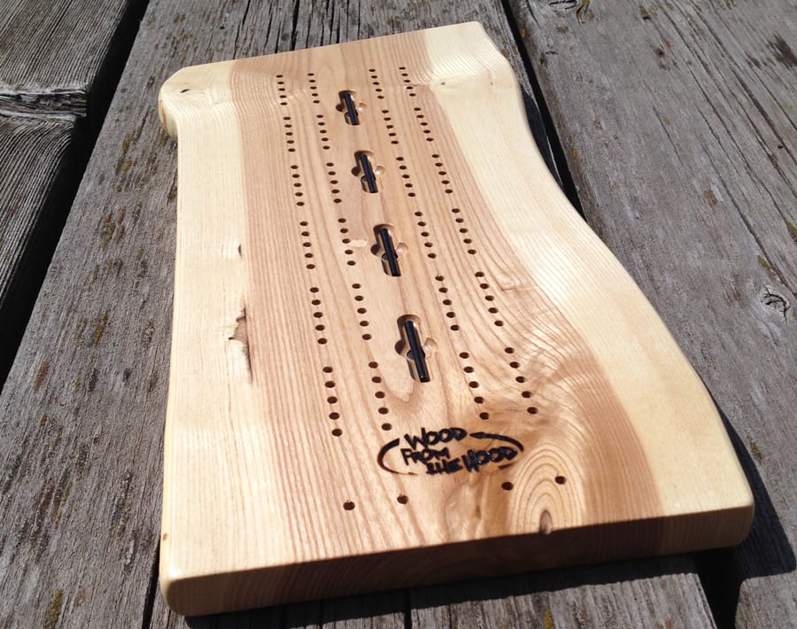 smallashcribbageweb hand made cribbage board reclaimed wood from the hood