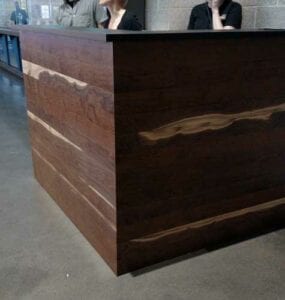 Host stand Reclaimed Urban Wood From the Hood – Surly Brewing - Minneapolis