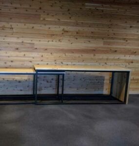 Wood Waterfall Banquet tables Reclaimed urban Wood From the Hood – Surly Brewing - Minneapolis