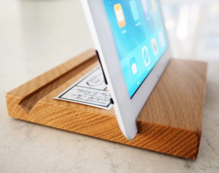 Tablet Holder - 2 Angled - White Oak