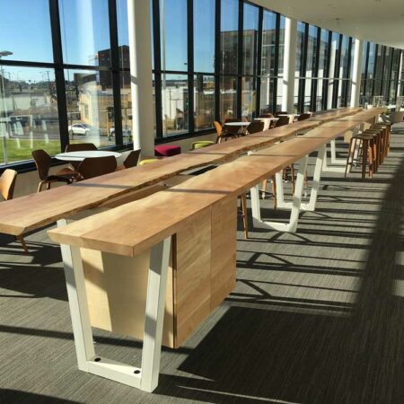 Live-Edge Silver Maple Table | Natural-Edge Wood Table | Custom Office Interior Furniture | Wood From The Hood | Minneapolis Live-Edge Silver Maple Table | Natural-Edge Wood Table | Custom Office Interior Furniture | Wood From The Hood | Minneapolis