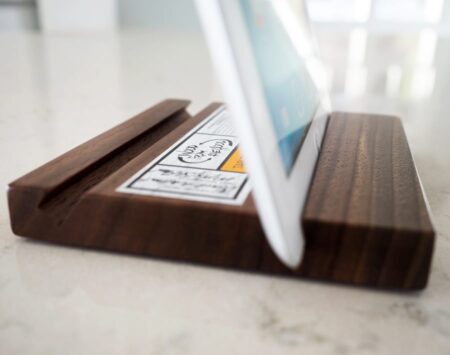Tablet Holder - 2 Angled - Black Walnut