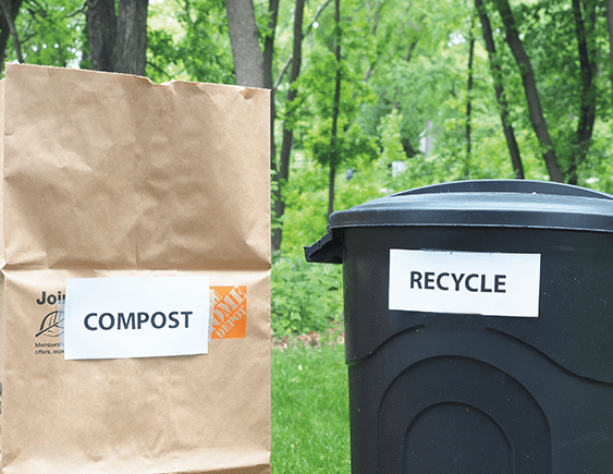 zero waste graduation party compost and recycling