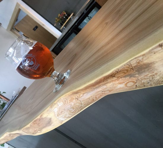 Natural Live Edge Bar Counter - Dangerous Man Brewing Co. - Minneapolis