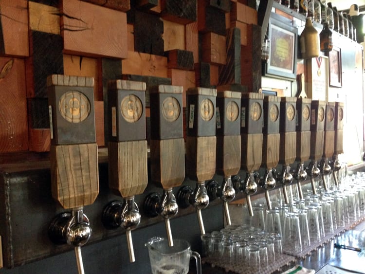 Urban Wood Bar Tap Handles - Dangerous Man Brewing Co. - Minneapolis