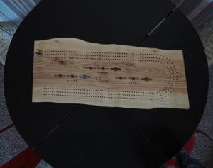 10" x 31" Cribbage Board - 3 Player Track - Jumbo - Ash