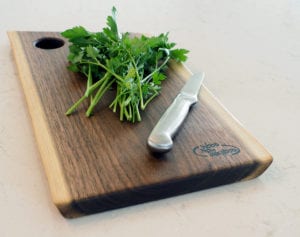 Cutting Board Live Edge Reclaimed Black Walnut Natural