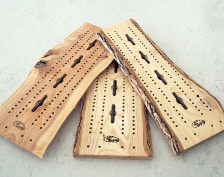 cribbage board live natural edge ash Wood From the Hood cribbage board live natural edge ash Wood From the Hood