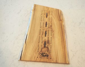 5" x 15" Cribbage Board Small - Black Locust