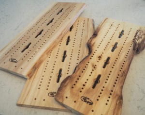 10″ x 23″ Cribbage Board Large – Elm