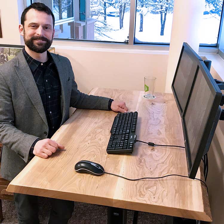 Live Edge Desk Office Furniture Reclaimed Wood From the Hood