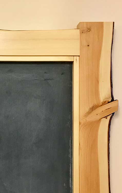 Natural Edge Chalk Board Wood From the Hood