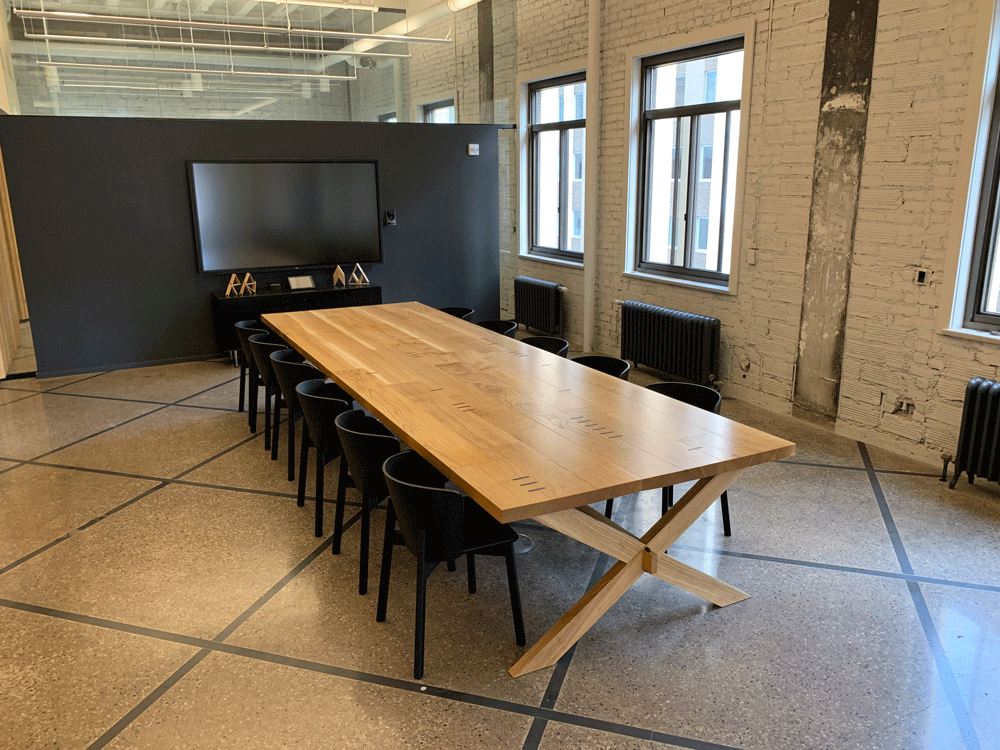Gensler Wood From The Hood Reclaimed Urban Ash Farm Table