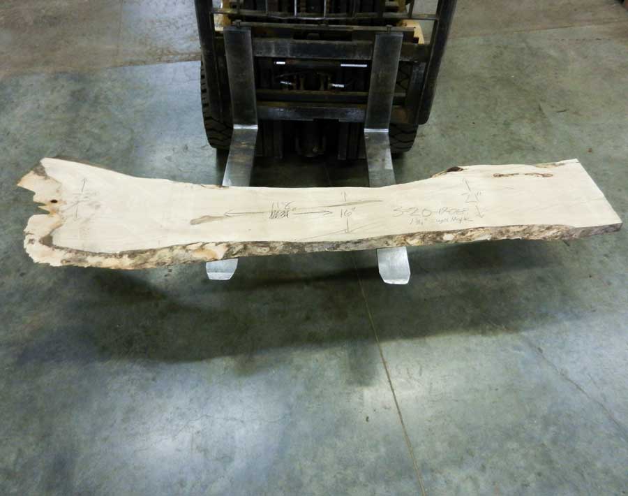 Sugar Maple Natural Edge Slab #3-20-19-06 (118" x 25" x 1.75") Sugar Maple Natural Edge Slab #3-20-19-06 (118" x 25" x 1.75")