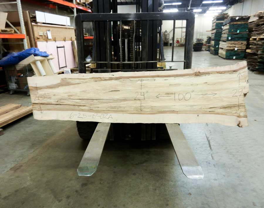 Sugar Maple Natural Edge Slab #6-25-19-02 (100" x 24" x 2.25") Sugar Maple Natural Edge Slab #6-25-19-02 (100" x 24" x 2.25")