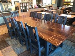Custom Commercial Table | Branded Wood | Custom Wood Furniture | Furniture Maker | Wood From The Hood | Minneapolis