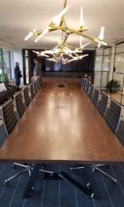 Custom Commercial Table | Branded Wood | Custom Wood Furniture | Furniture Maker | Wood From The Hood | Minneapolis