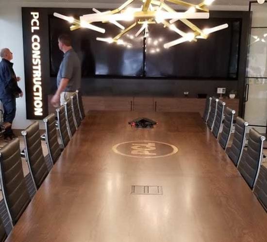 Custom Commercial Table | Branded Wood | Custom Wood Furniture | Furniture Maker | Wood From The Hood | Minneapolis