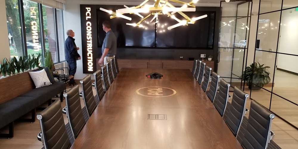 Custom Commercial Table | Branded Wood | Custom Wood Furniture | Furniture Maker | Wood From The Hood | Minneapolis