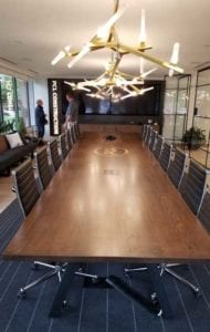 Custom Commercial Table | Branded Wood | Custom Wood Furniture | Furniture Maker | Wood From The Hood | Minneapolis