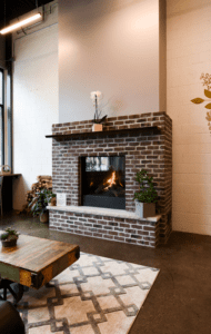 Wood Brewpub Tables | Live-Edge Dining Counter | Fireplace Mantle | Wood From the Hood | ONE Fermentary Taproom | Minneapolis