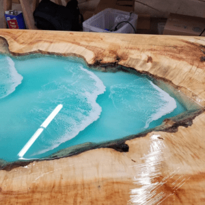 Wood Table Maker Inspiration - Live Edge River Tables with Epoxy Resin