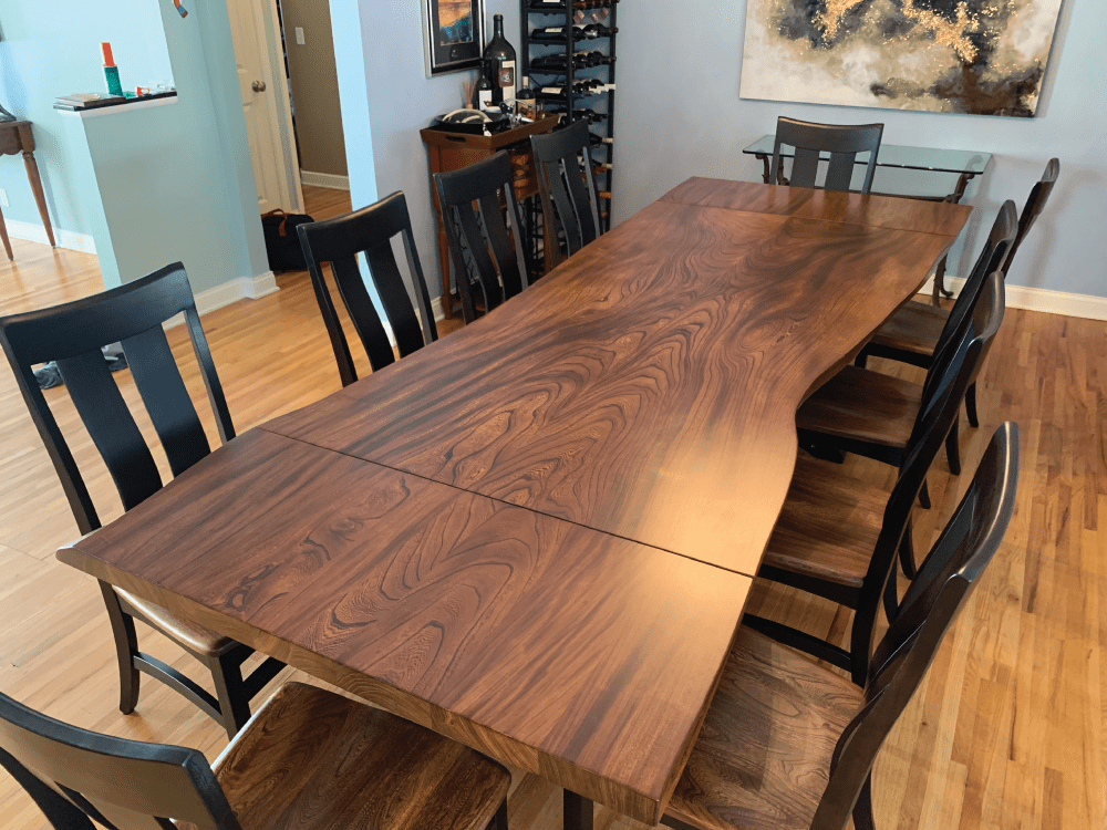 Book Matched American Elm Dining Table Home Wood From The Hood Custom Book Matched American Elm Dining Table Home Wood From The Hood Custom