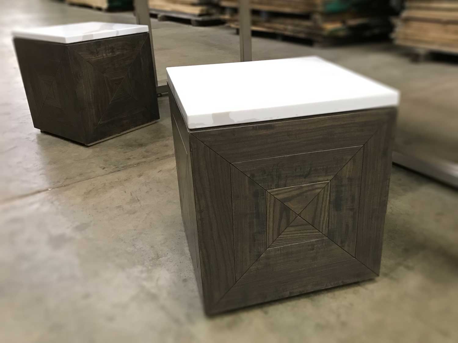 Live Edge American Elm Communal Table with Walnut Stain – Sheraton Duluth Hotel