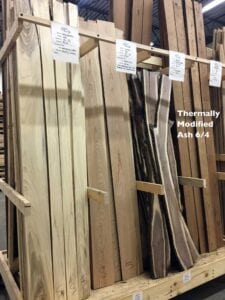 Thermally Modified Ash Reclaimed Lumber Wood From the Hood