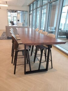 Live-Edge Stained Ash Communal Table