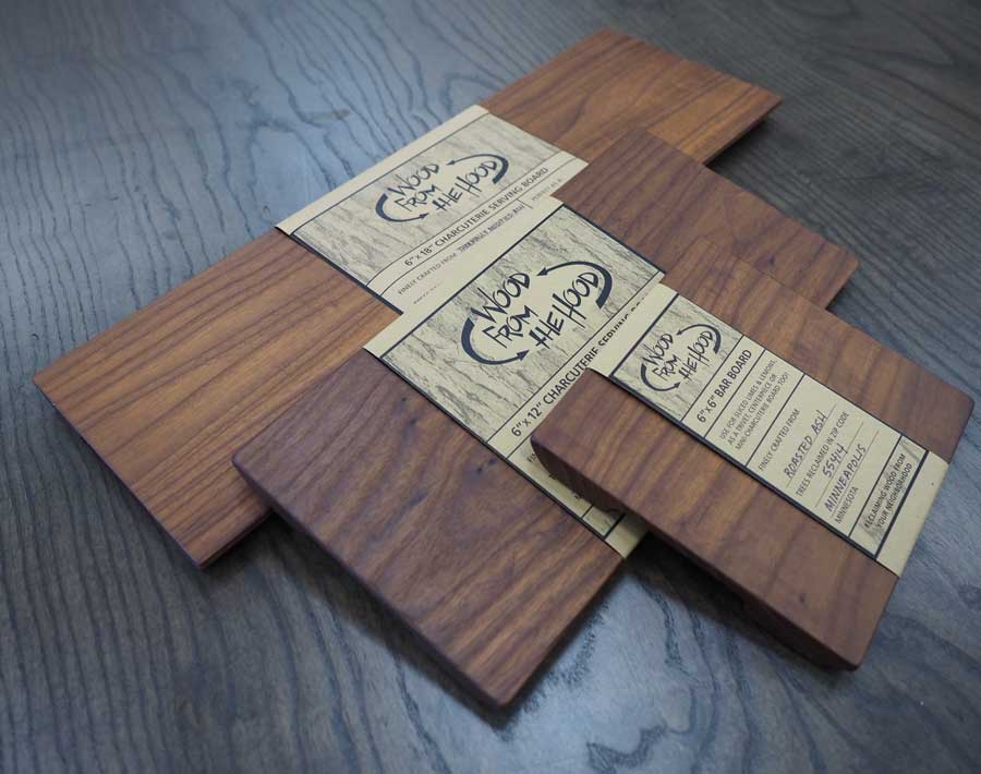 Charcuterie Serving Board - Roasted Ash - Wood From The Hood Charcuterie Serving Board - Roasted Ash - Wood From The Hood