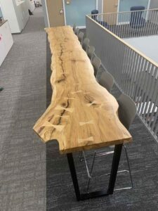 Live-edge Sugar Maple Slab - U of M - Masonic Institute of the Developing Brain office
