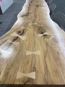 Live-edge Sugar Maple Slab - U of M - Masonic Institute of the Developing Brain office